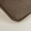 GUCCI GG Emblem Key Pouch Leather Beige Gold 815891 Auth 179515V-7
