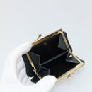 GUCCI GG Supreme Sherry Line Portemonnee PVC Goud Marineblauw Auth 179518A-9
