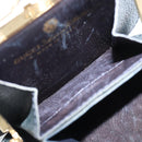 GUCCI GG Supreme Sherry Line Portemonnee PVC Goud Marineblauw Auth 179518A-11