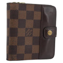 LOUIS VUITTON Damier Ebene Compact Zip Geldbörse N61668 LV Auth 179519-1