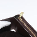 LOUIS VUITTON Damier Ebene Compact Zip Geldbörse N61668 LV Auth 179519-10