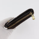 LOUIS VUITTON Damier Ebene Compact Zip Geldbörse N61668 LV Auth 179519-5