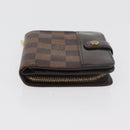 LOUIS VUITTON Damier Ebene Compact Zip Geldbörse N61668 LV Auth 179519-6