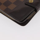 LOUIS VUITTON Damier Ebene Compact Zip Geldbörse N61668 LV Auth 179519-14