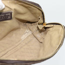 BOTTEGA VENETA INTRECCIATO Pouch Leder Braun Gold Auth 179520-17
