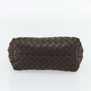 BOTTEGA VENETA INTRECCIATO Pouch Leder Braun Gold Auth 179520-7