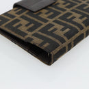 FENDI Zucca Canvas Tagesplaner Hülle Braun Schwarz Auth 179522A-17