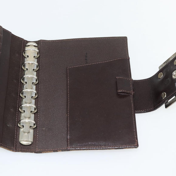 FENDI Zucca Canvas Tagesplaner Hülle Braun Schwarz Auth 179522A