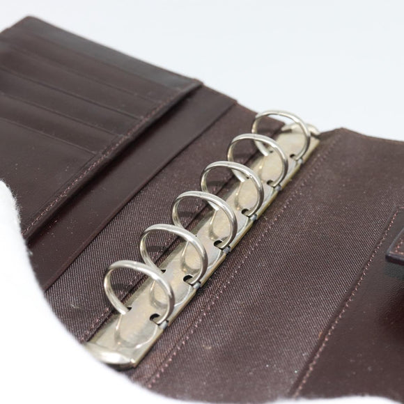 FENDI Zucca Canvas Tagesplaner Hülle Braun Schwarz Auth 179522A