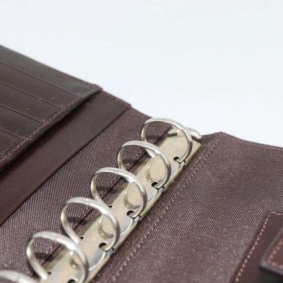 FENDI Zucca Canvas Tagesplaner Hülle Braun Schwarz Auth 179522A