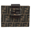 FENDI Zucca Canvas Tagesplaner Hülle Braun Schwarz Auth 179522A-13