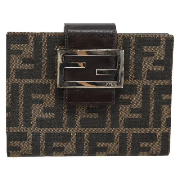 FENDI Zucca Canvas Tagesplaner Hülle Braun Schwarz Auth 179522A