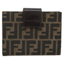 FENDI Zucca Canvas Tagesplaner Hülle Braun Schwarz Auth 179522A-2