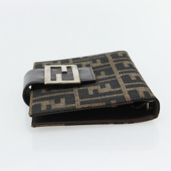 FENDI Zucca Canvas Tagesplaner Hülle Braun Schwarz Auth 179522A