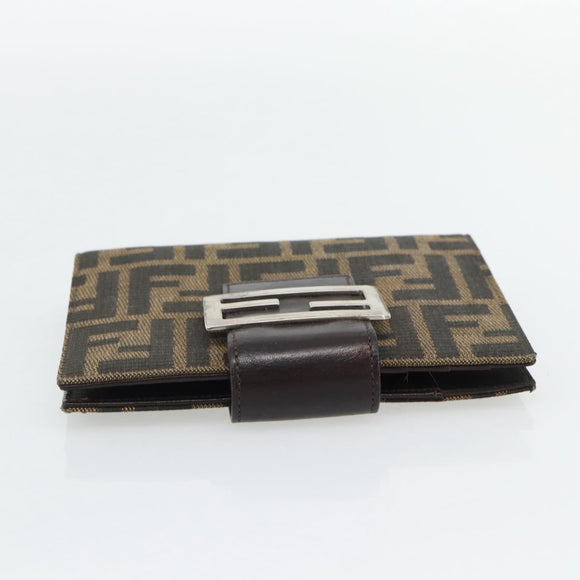 FENDI Zucca Canvas Tagesplaner Hülle Braun Schwarz Auth 179522A