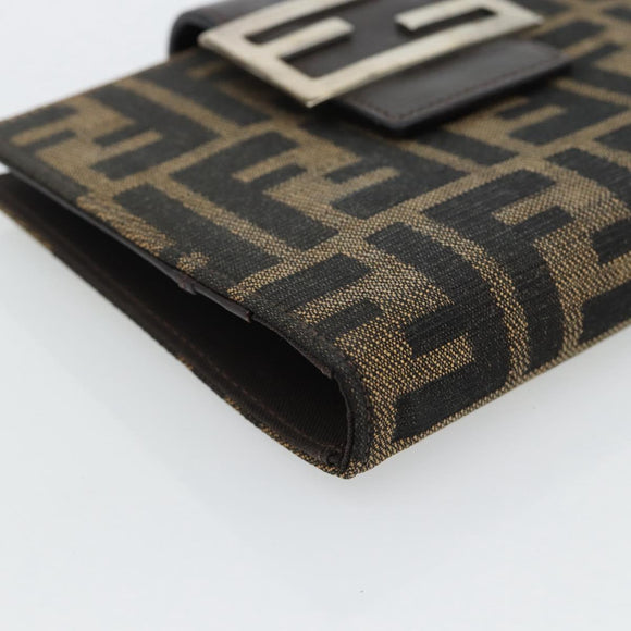 FENDI Zucca Canvas Tagesplaner Hülle Braun Schwarz Auth 179522A