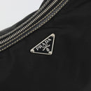 PRADA Shoulder Bag Nylon Leather Black Silver Auth 179529A-18