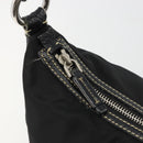 PRADA Shoulder Bag Nylon Leather Black Silver Auth 179529A-19