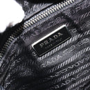 PRADA Shoulder Bag Nylon Leather Black Silver Auth 179529A-20