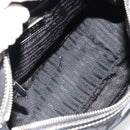 PRADA Shoulder Bag Nylon Leather Black Silver Auth 179529A-10