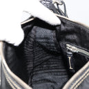 PRADA Shoulder Bag Nylon Leather Black Silver Auth 179529A-22