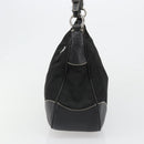 PRADA Shoulder Bag Nylon Leather Black Silver Auth 179529A-3