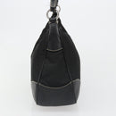 PRADA Shoulder Bag Nylon Leather Black Silver Auth 179529A-4