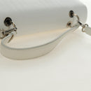 Salvatore Ferragamo Gancini Hand Bag PVC Leather 2way White Silver Auth 179530V-18