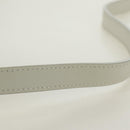Salvatore Ferragamo Gancini Hand Bag PVC Leather 2way White Silver Auth 179530V-20