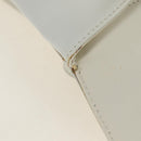Salvatore Ferragamo Gancini Hand Bag PVC Leather 2way White Silver Auth 179530V-30