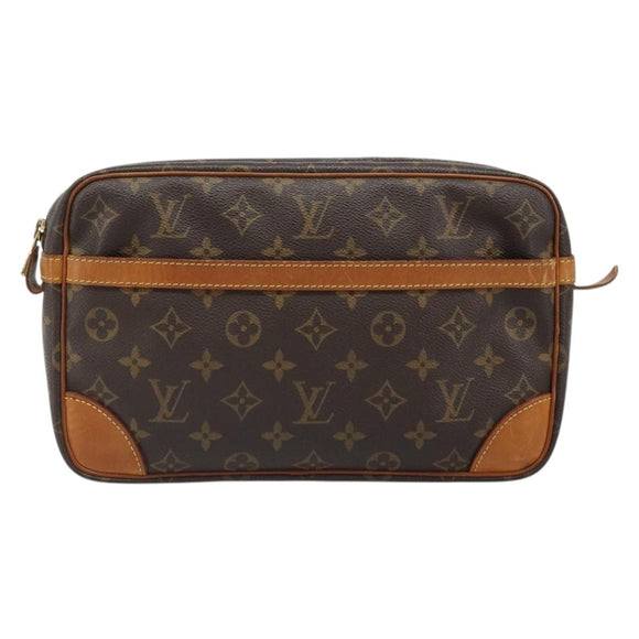 LOUIS VUITTON Monogram Compiegne 28 Clutch Bag M51845 LV Auth 179532