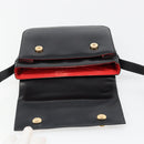 CELINE Shoulder Bag Leather Black Gold Auth 179534A-9