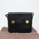 CELINE Shoulder Bag Leather Black Gold Auth 179534A-12