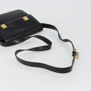CELINE Shoulder Bag Leather Black Gold Auth 179534A-7