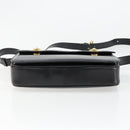 CELINE Shoulder Bag Leather Black Gold Auth 179534A-5