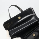 GUCCI Bamboo Hand Bag Patent leather Black Gold Auth 179535-10