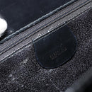 GUCCI Bamboo Hand Bag Patent leather Black Gold Auth 179535-17
