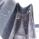 GUCCI Bamboo Hand Bag Patent leather Black Gold Auth 179535-18