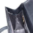 GUCCI Bamboo Hand Bag Patent leather Black Gold Auth 179535-19