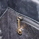 GUCCI Bamboo Hand Bag Patent leather Black Gold Auth 179535-20