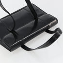 GUCCI Bamboo Hand Bag Patent leather Black Gold Auth 179535-6