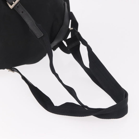 PRADA Backpack Nylon Black Silver Auth 179537