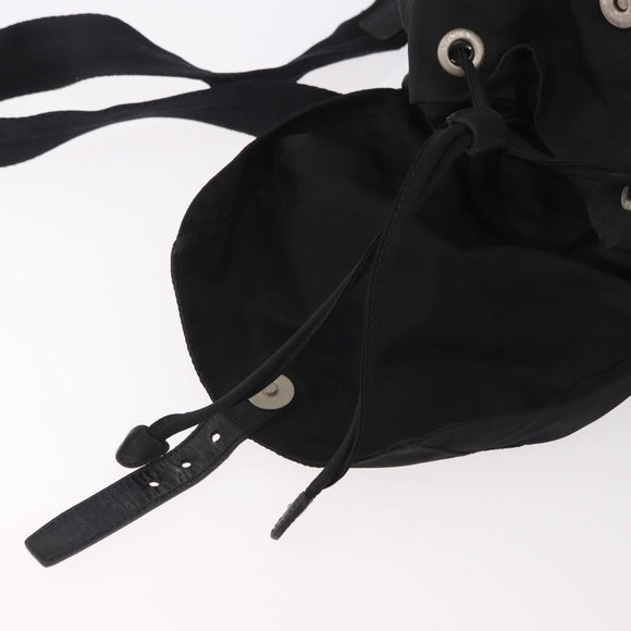 PRADA Backpack Nylon Black Silver Auth 179537