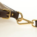 PRADA Shoulder Bag Canvas Beige Gold Auth 179538V-17