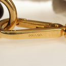 PRADA Shoulder Bag Canvas Beige Gold Auth 179538V-18