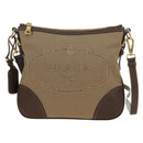 PRADA Shoulder Bag Canvas Beige Gold Auth 179538V-13