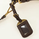 PRADA Shoulder Bag Canvas Beige Gold Auth 179538V-25