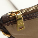 PRADA Shoulder Bag Canvas Beige Gold Auth 179538V-27