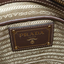 PRADA Shoulder Bag Canvas Beige Gold Auth 179538V-28