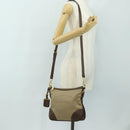 PRADA Shoulder Bag Canvas Beige Gold Auth 179538V-33